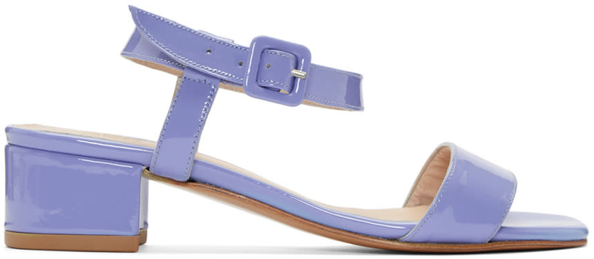 Maryam Nassir Zadeh Purple Patent Leather Sophie Sandals
