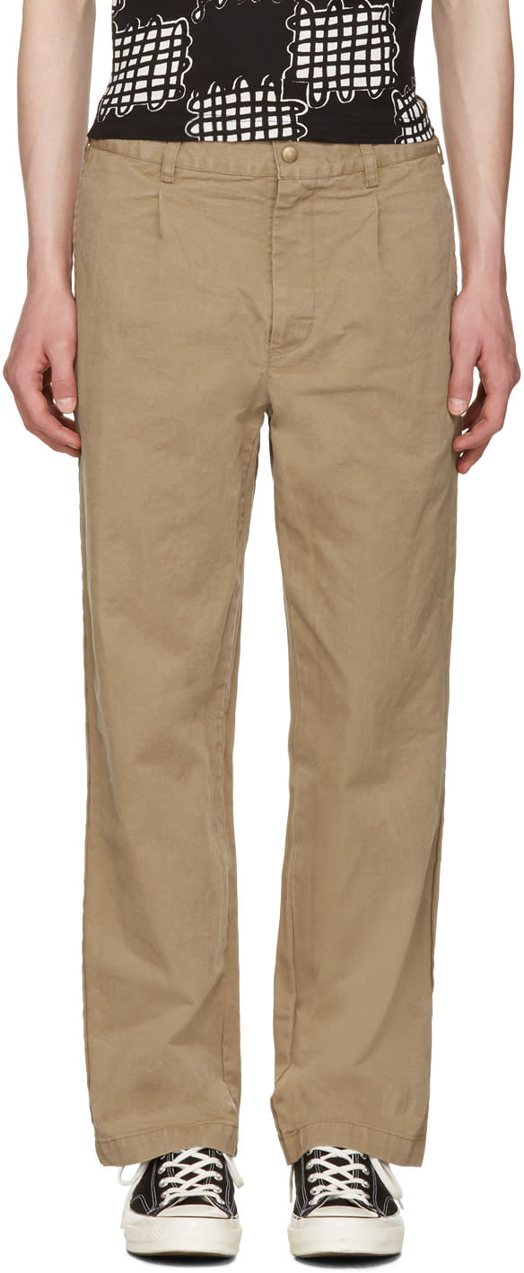 Noah Nyc Khaki Chino Trousers