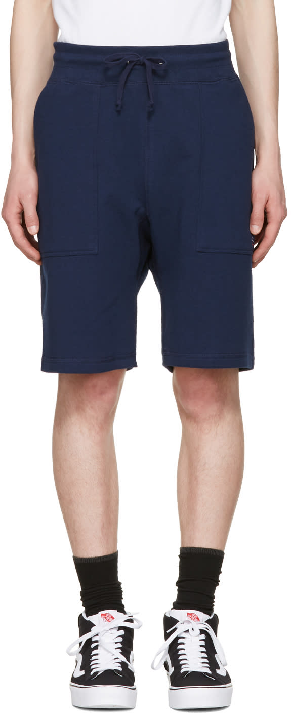 Noah Nyc Navy Solid Lounge Shorts