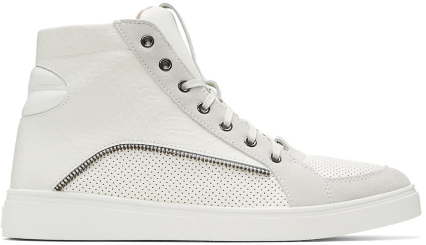 Diesel Off-white S-vip High-top Sneakers