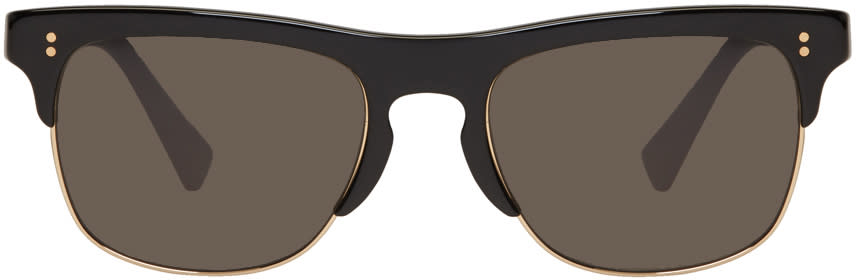 Dolce and Gabbana Black Semi-rimless Sunglasses