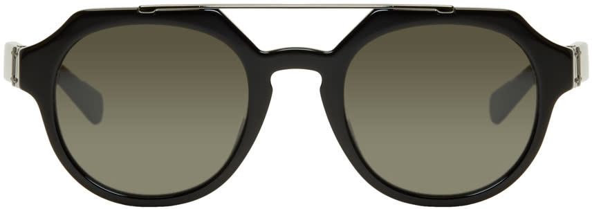 Dolce and Gabbana Black Double Bridge Sunglasses