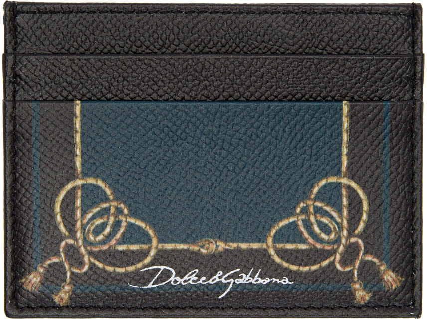 Dolce and Gabbana Black Tassel Card Holder