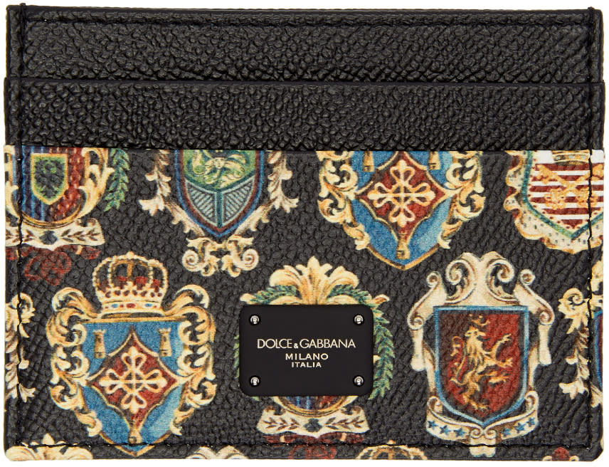 Dolce and Gabbana Black Crest Card Holder