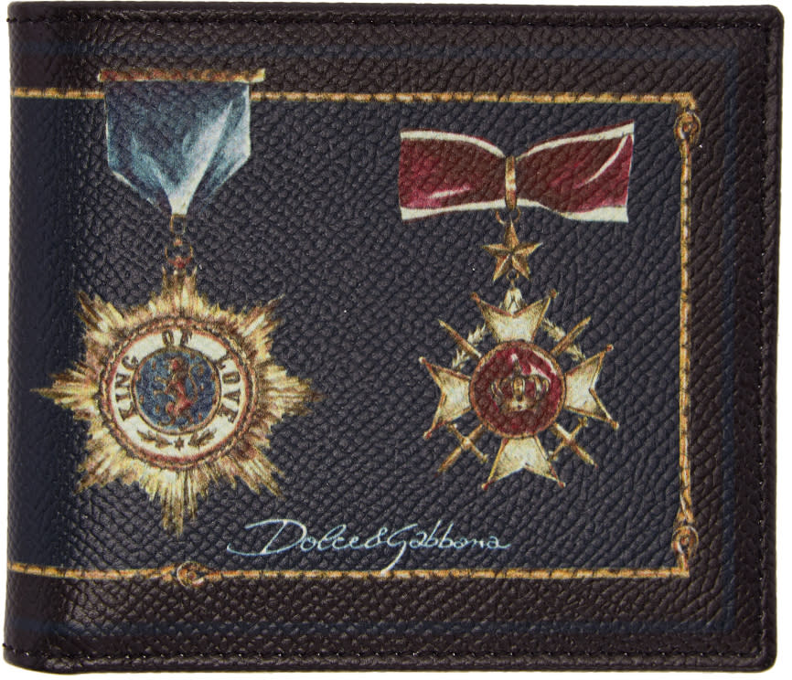Dolce and Gabbana Black Medal Wallet