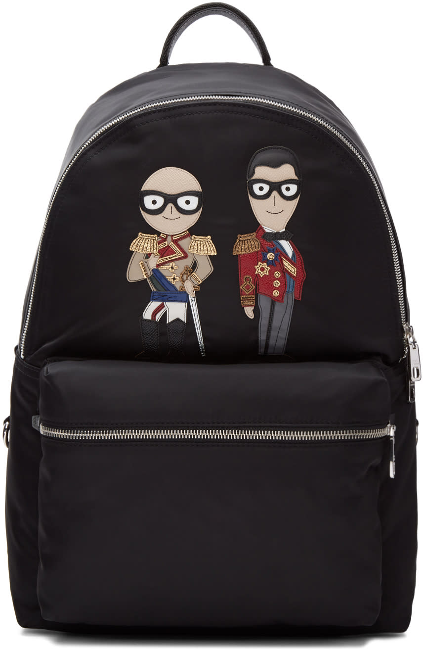 Dolce and Gabbana Black Knight Designers Backpack