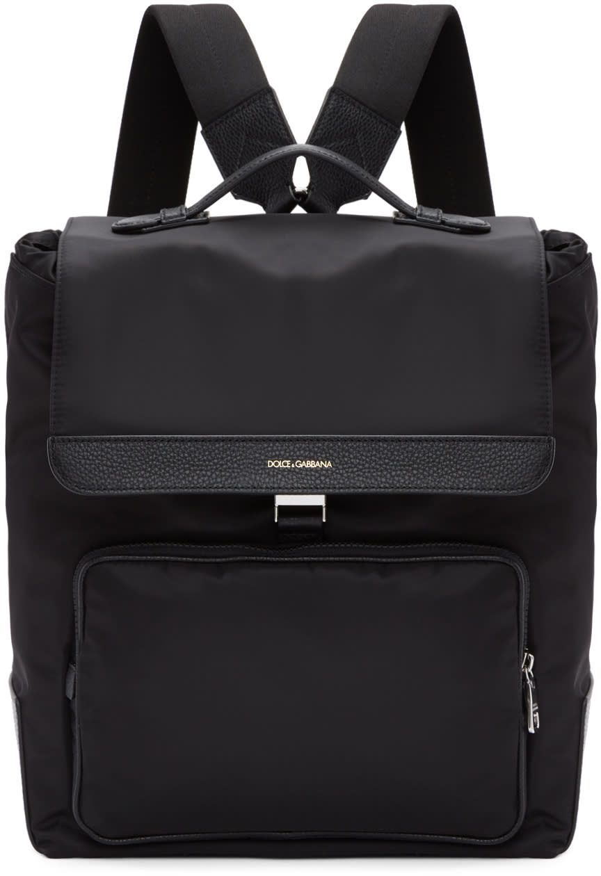 Dolce and Gabbana Black Nylon Backpack