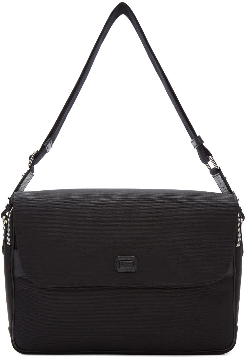 Dolce and Gabbana Black Canvas Messenger Bag
