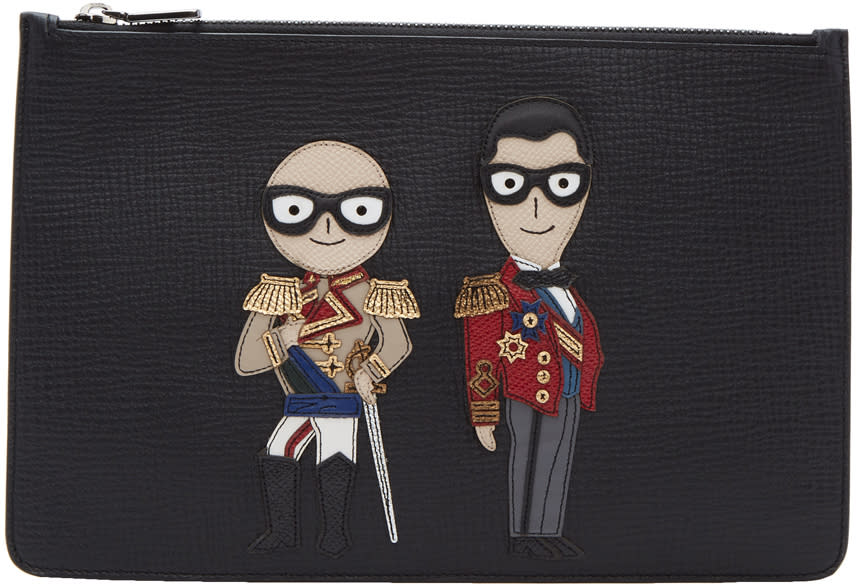 Dolce and Gabbana Black Knight Designers Pouch