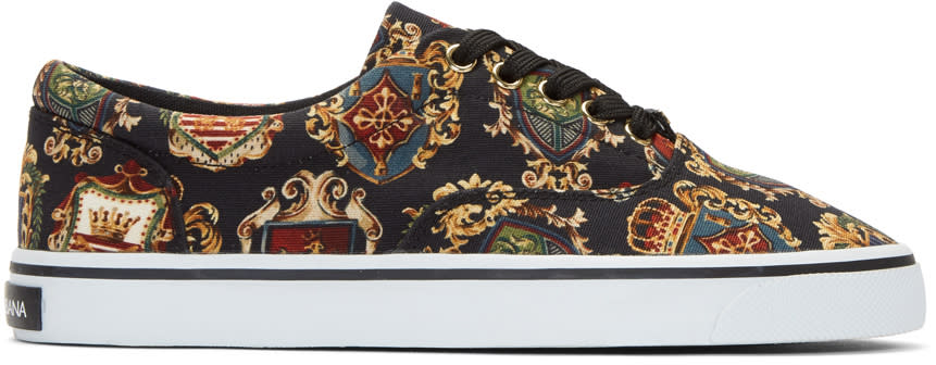Dolce and Gabbana Multicolor Crest Sneakers