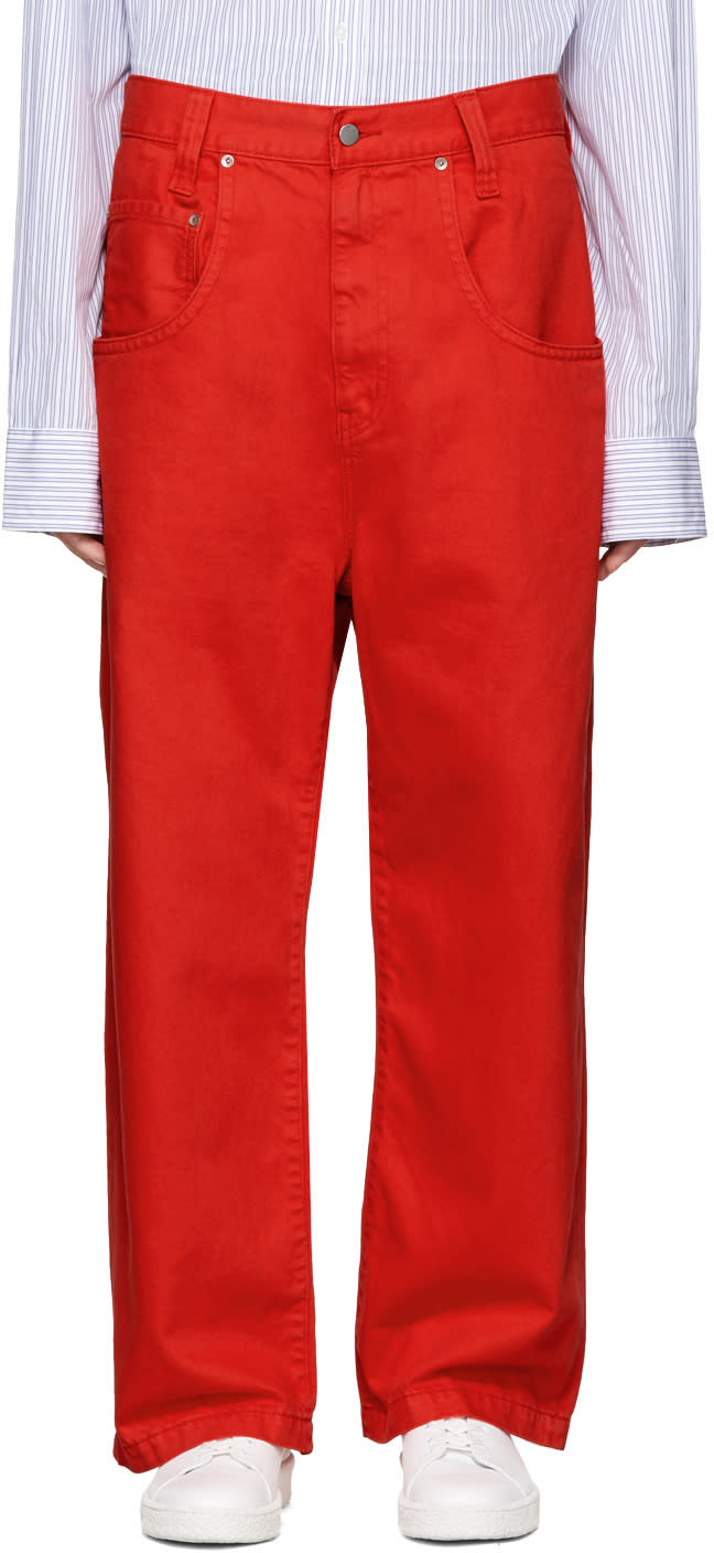 Wheir Bobson Red Big Details Jeans
