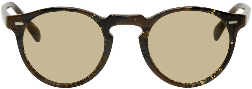 Oliver Peoples Pour Alain Mikli Brown Gregory Peck Sunglasses