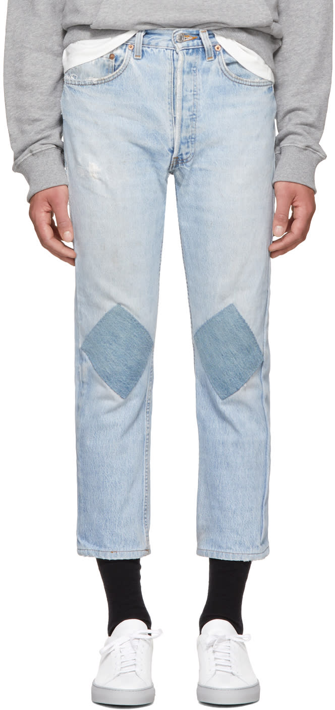 B Sides Indigo Two Patch Jeans
