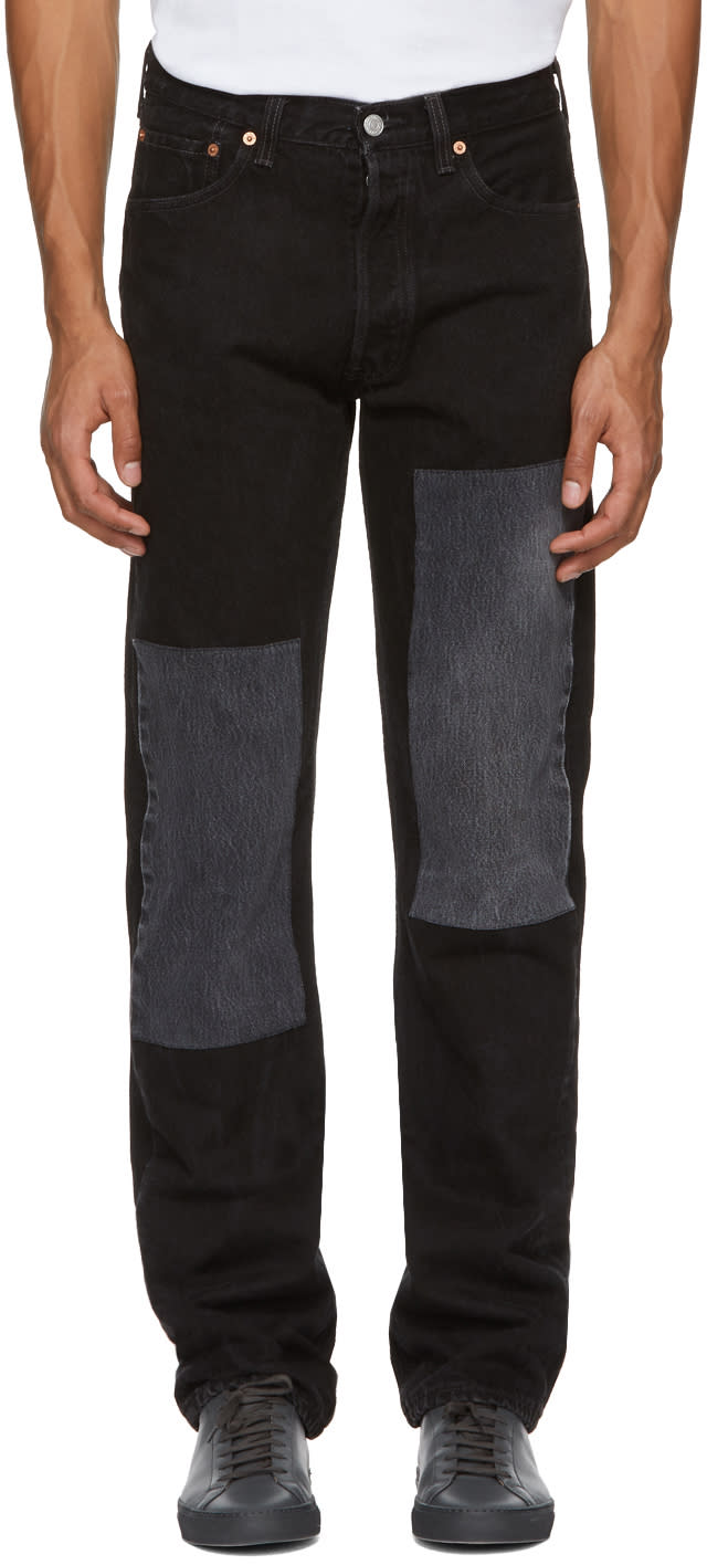 B Sides Black Two Patch Jeans