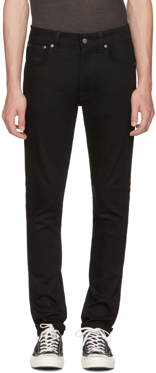Nudie Jeans Black Lean Dean Jeans