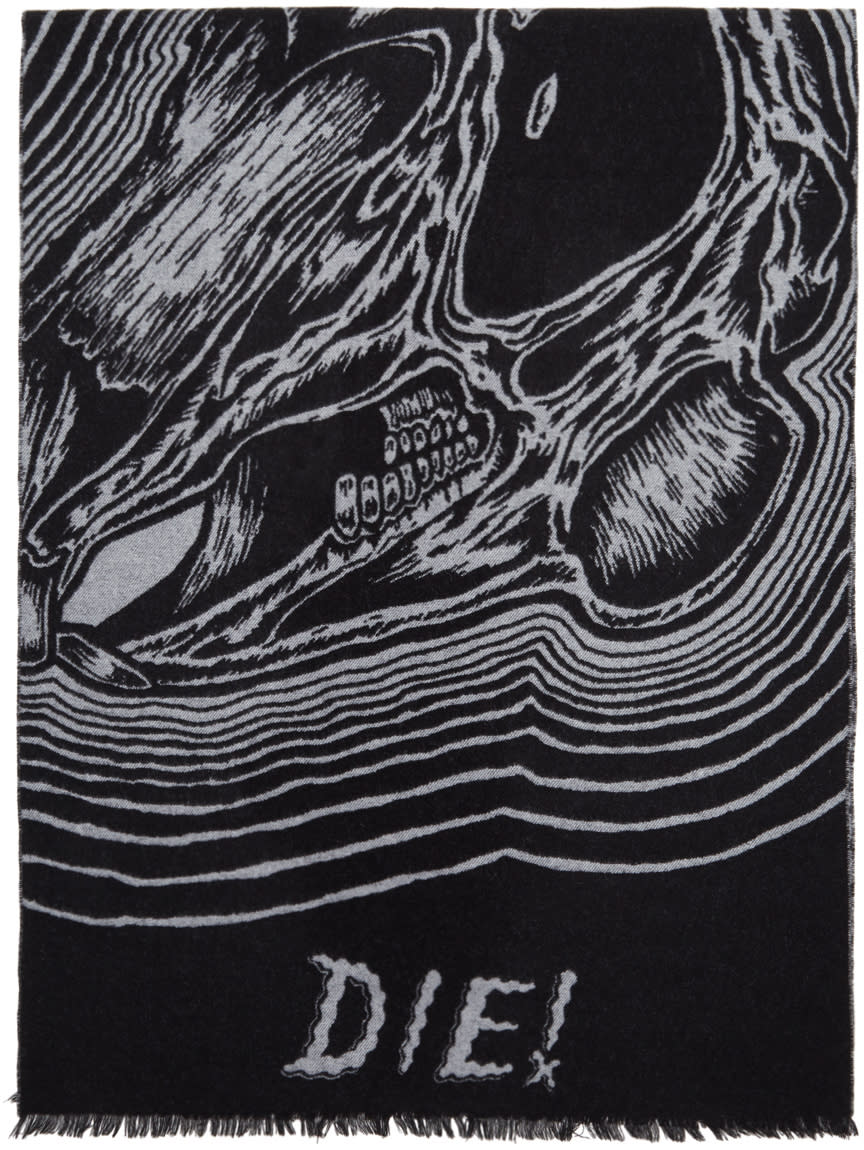 Mcq Alexander Mcqueen Black bunny Be Here Now Scarf