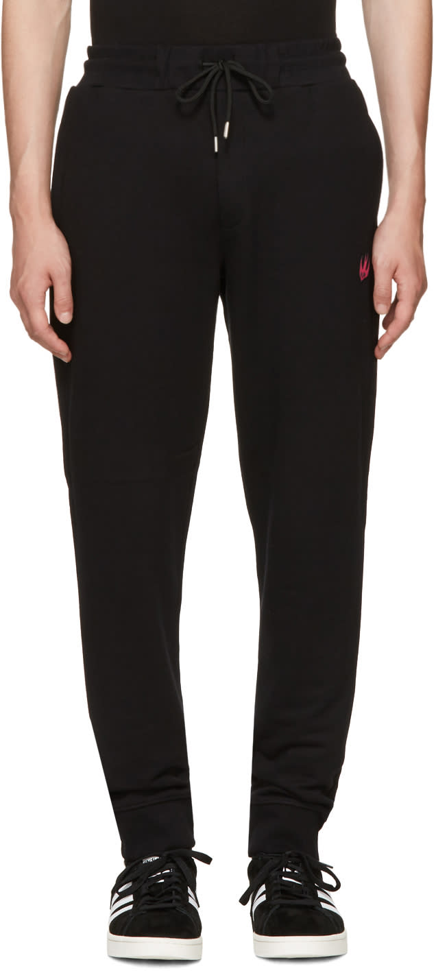 Mcq Alexander Mcqueen Black Swallow Badge Lounge Pants