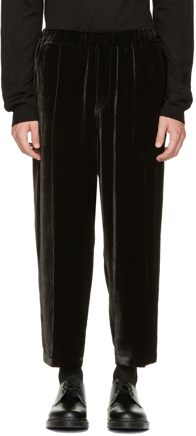 Mcq Alexander Mcqueen Black Velvet Neukölln Trousers