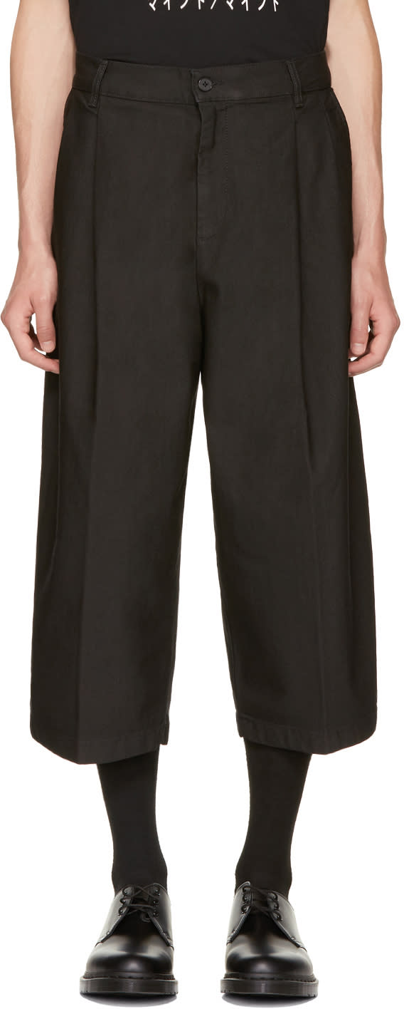 Mcq Alexander Mcqueen Black Shaped Crop Trousers