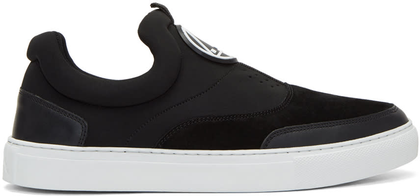 Mcq Alexander Mcqueen Black Youko Mid Cut Slip-on Sneakers