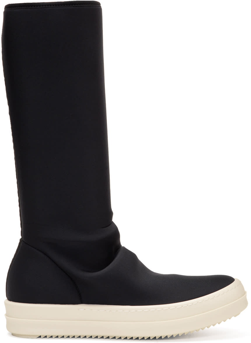 Rick Owens Drkshdw Black Vegan Sock Boots