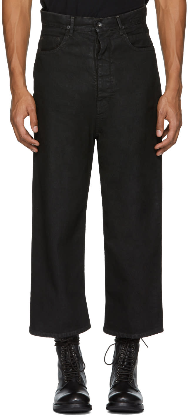 Rick Owens Drkshdw Black New Cropped Dustulator Jeans