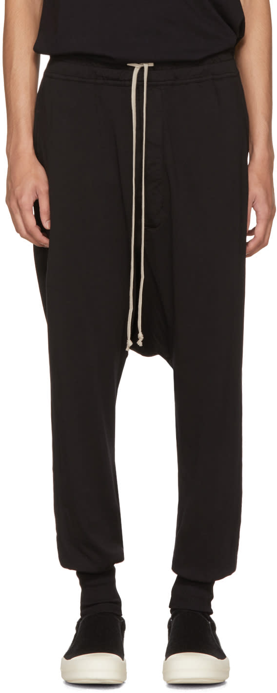 Rick Owens Drkshdw Black Prisoner Drawstring Lounge Pants