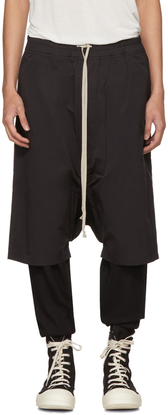 Rick Owens Drkshdw Black Pods Shorts