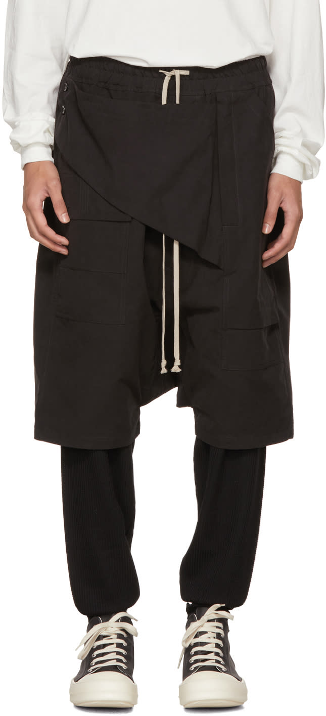 Rick Owens Drkshdw Black Memphis Pods Shorts