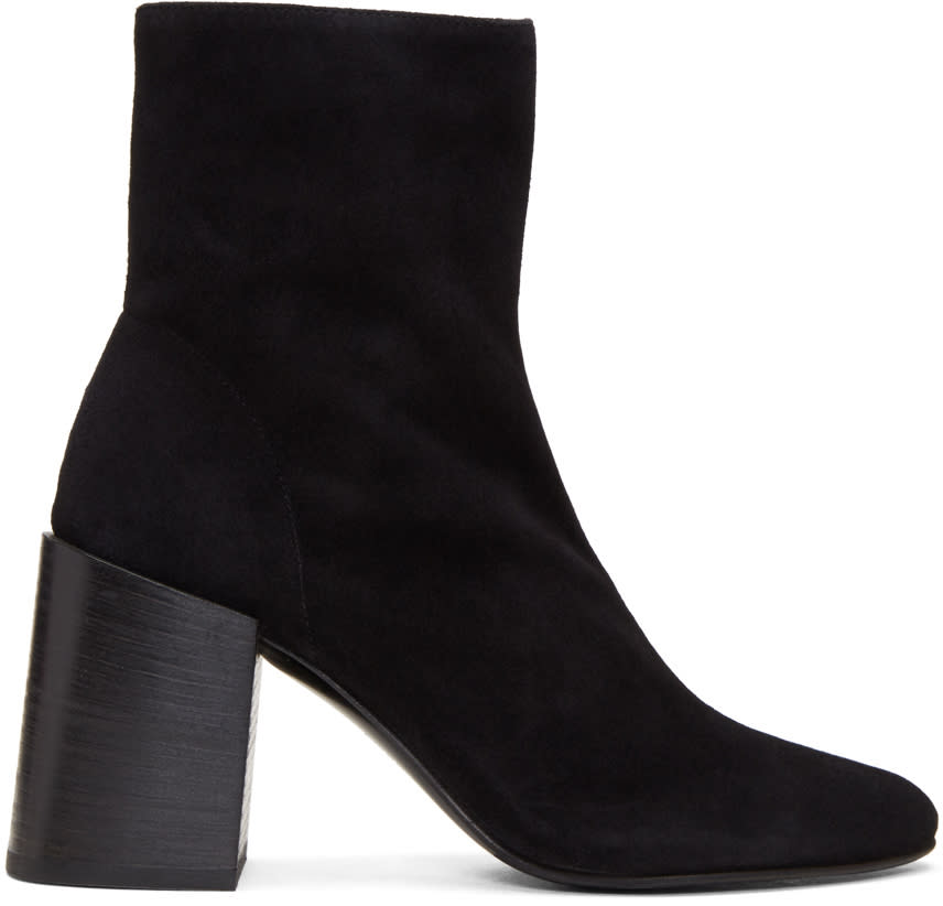 Acne Studios Black Suede Saul Reverse Boots