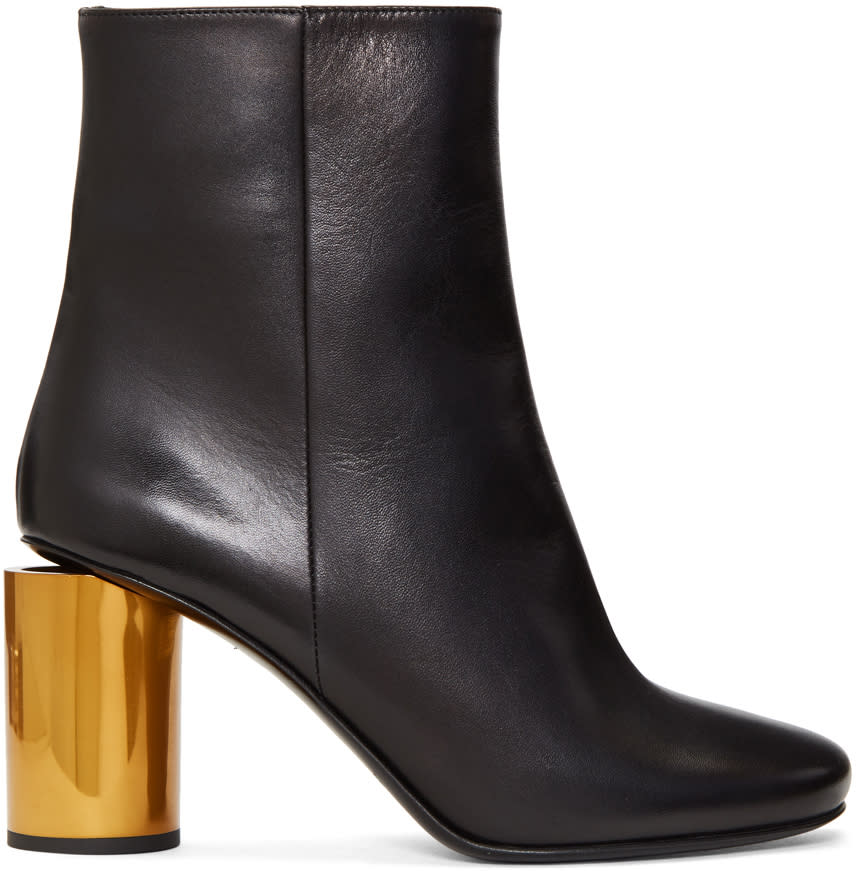 Acne Studios Black and Brass Allis Boots