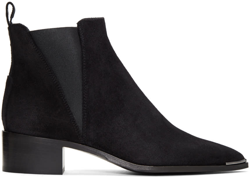 Acne Studios Black Suede Jensen Boots