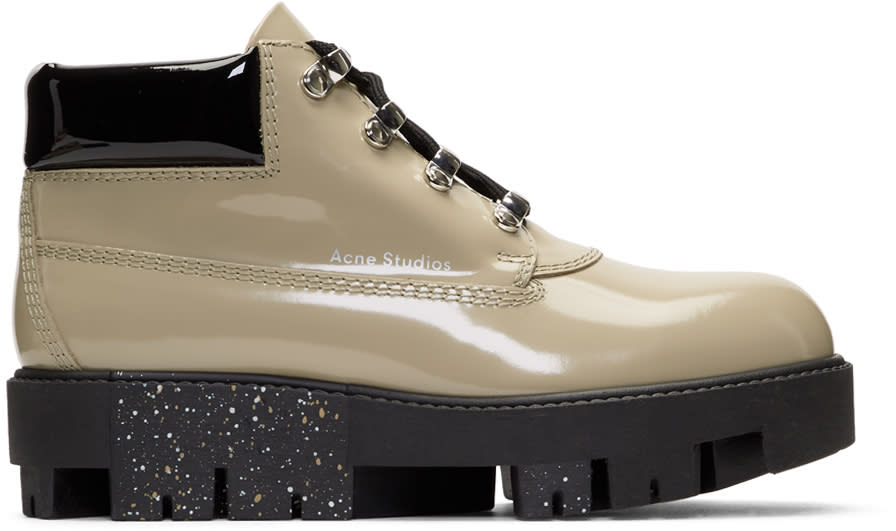 Acne Studios Grey Tinne Brush Off Boots