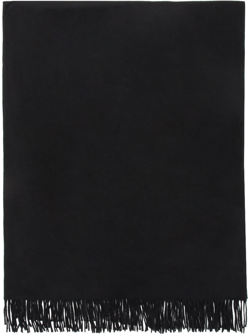 Acne Studios Black Apolo Fringe Wrap Scarf