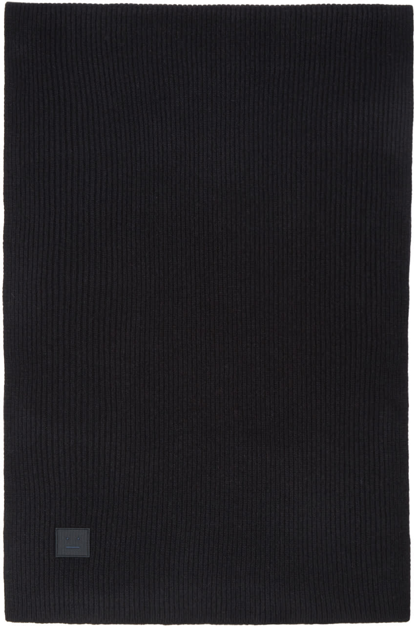 Acne Studios Black Bansy L Face Scarf