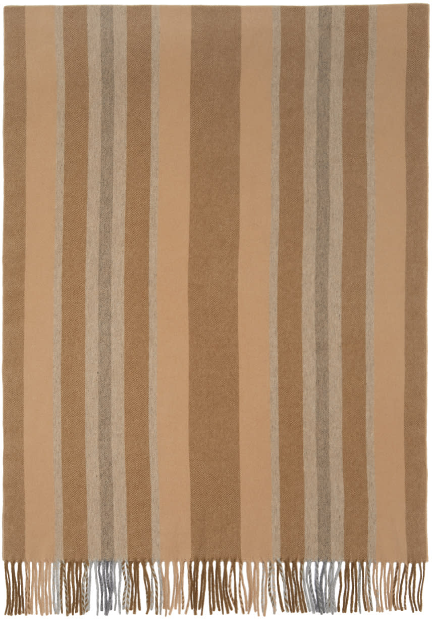 Acne Studios Brown Striped Canada Scarf