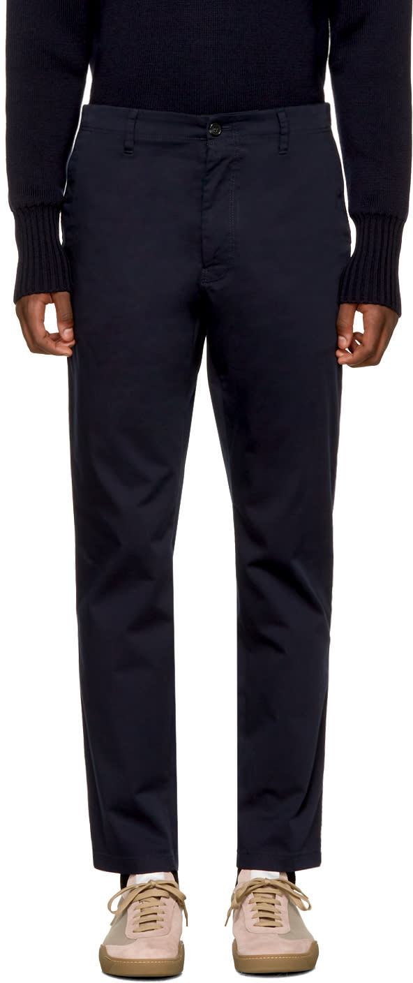 Acne Studios Navy Ayan Satin Trousers