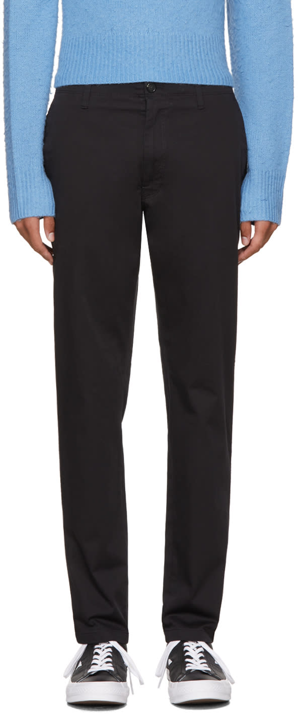 Acne Studios Black Ayan Satin Trousers