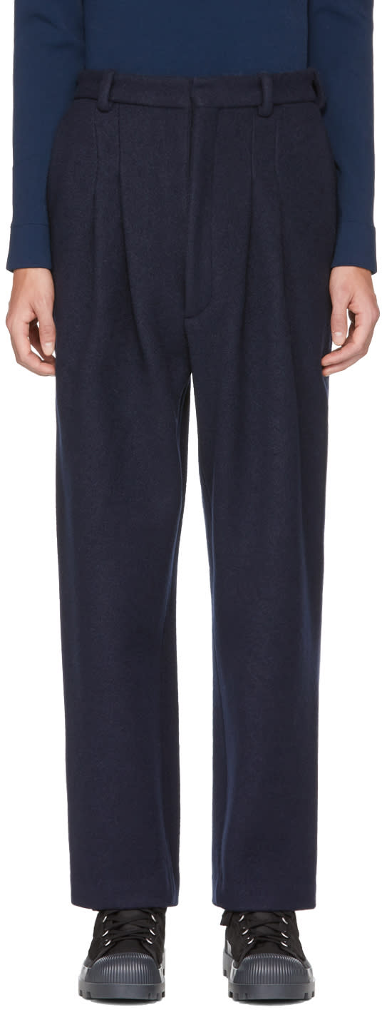 Acne Studios Navy Ariia BouclE Trousers