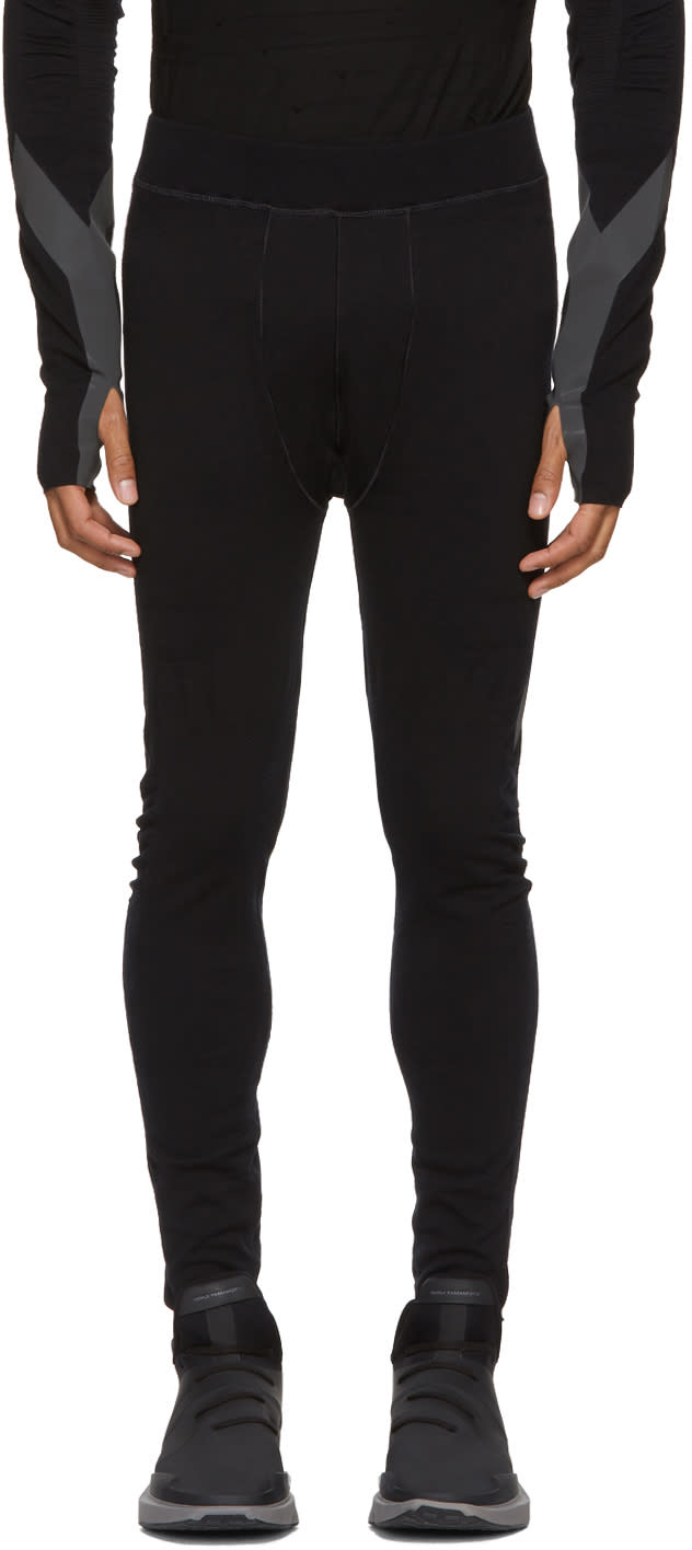 Y-3 Black Fine Knit Tights