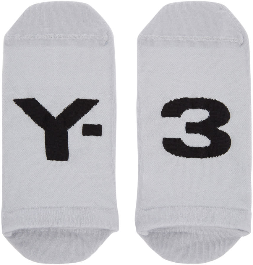 Y-3 Grey Logo Invisible Socks