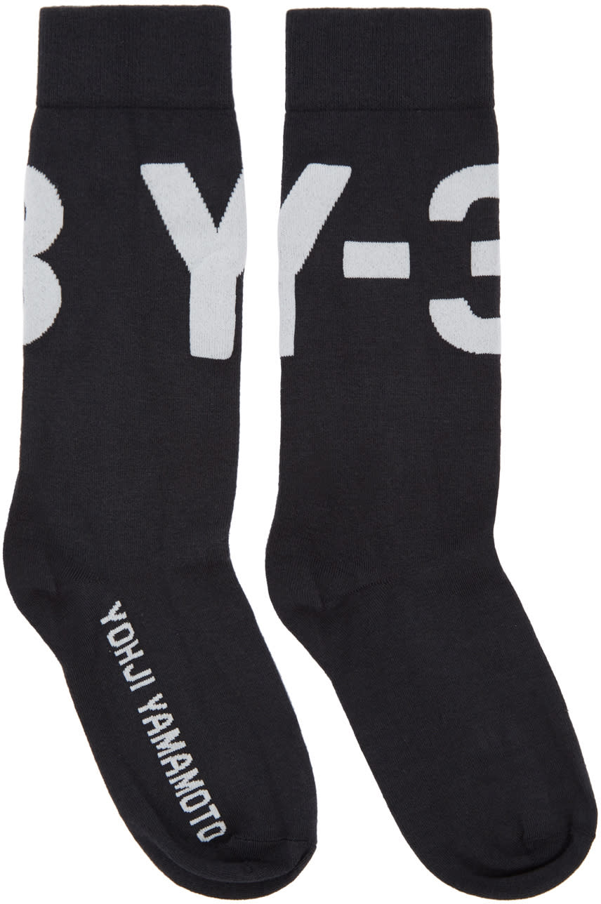 Y-3 Black Logo Socks