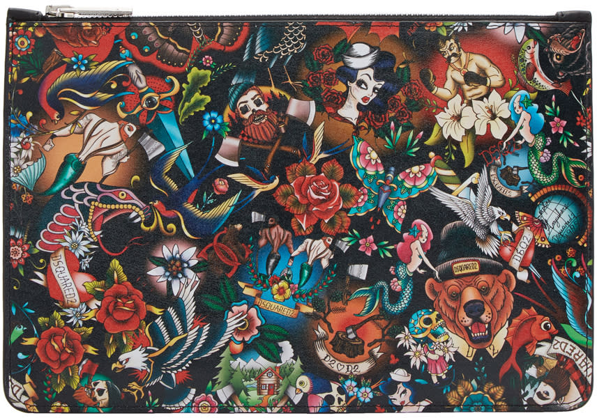 Dsquared2 Multicolor Tattoo Pouch