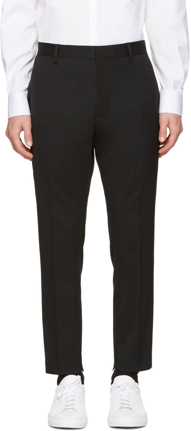 Dsquared2 Black Wool Evening Trousers