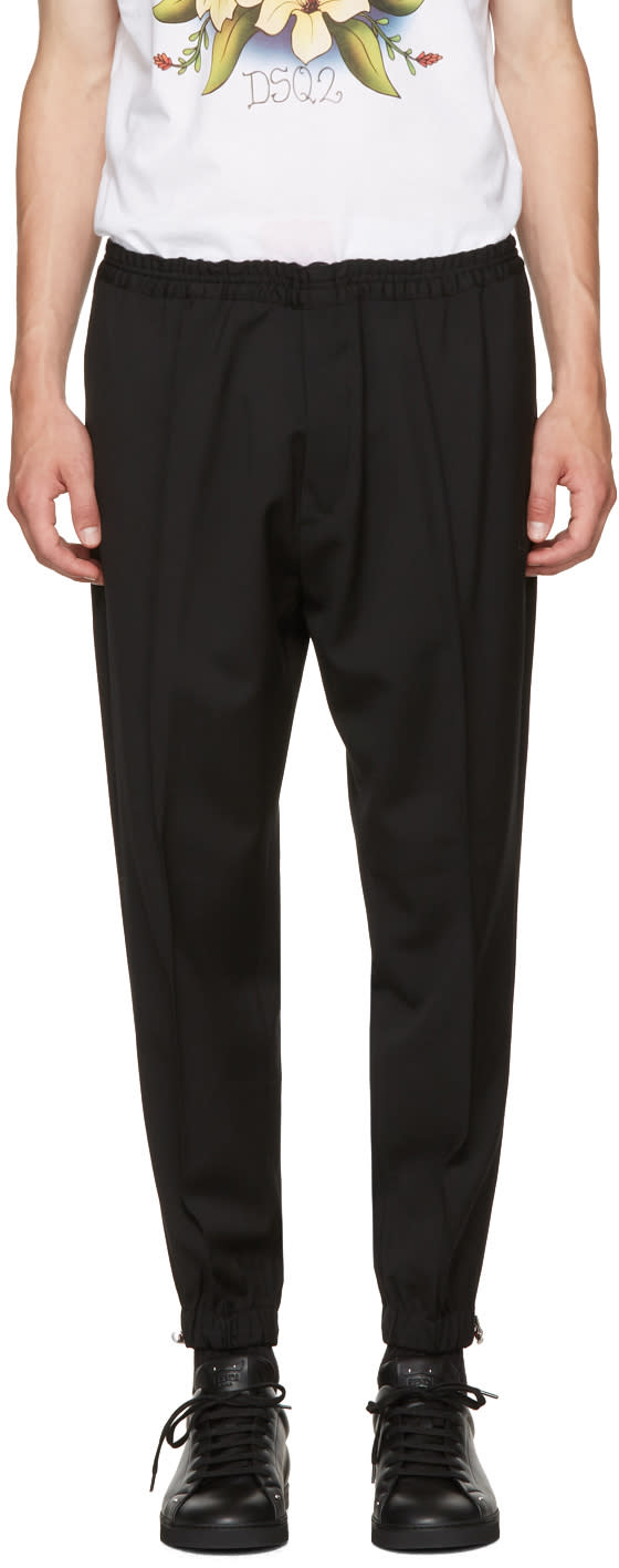 Dsquared2 Black Wool Evening Trekking Trousers