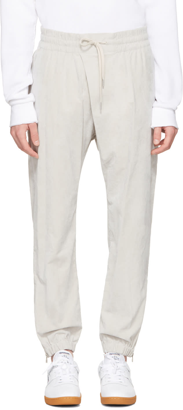 Helmut Lang Grey Overlap Jogger Pants