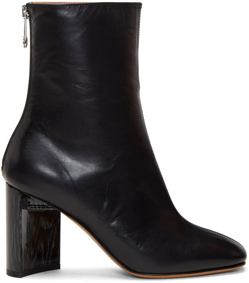 Maison Margiela Black Asymmetric Heel Boots