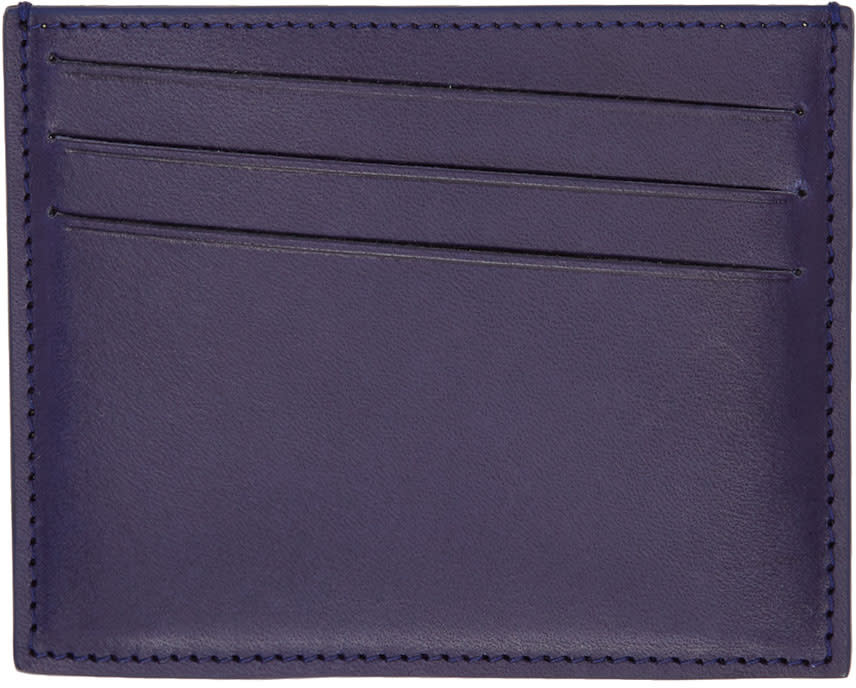 Maison Margiela Indigo Leather Card Holder
