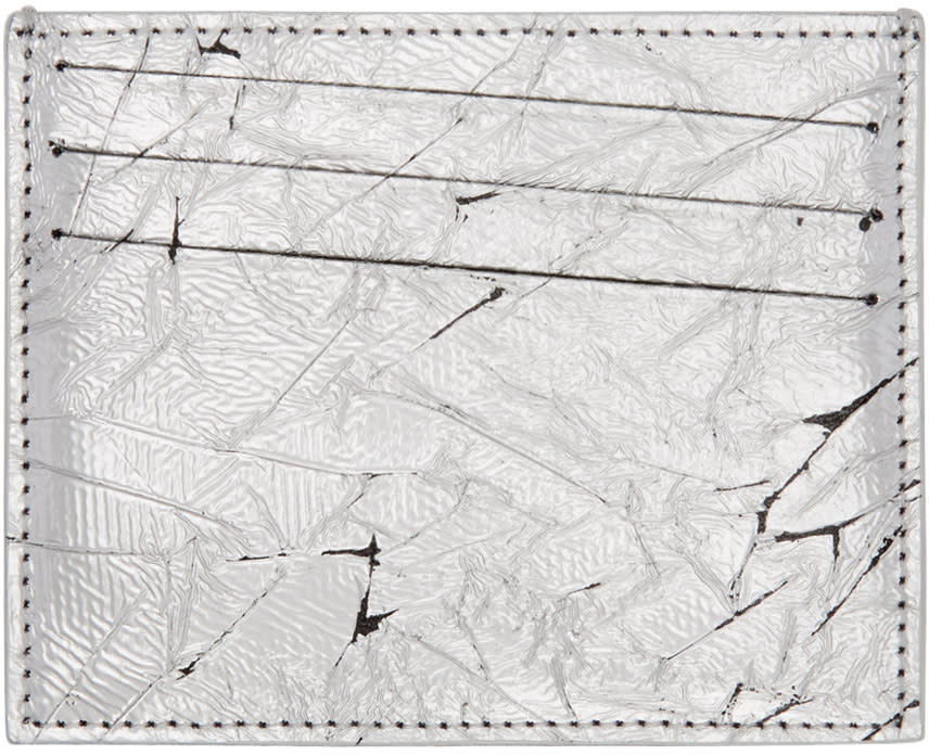 Maison Margiela Silver Leather Card Holder