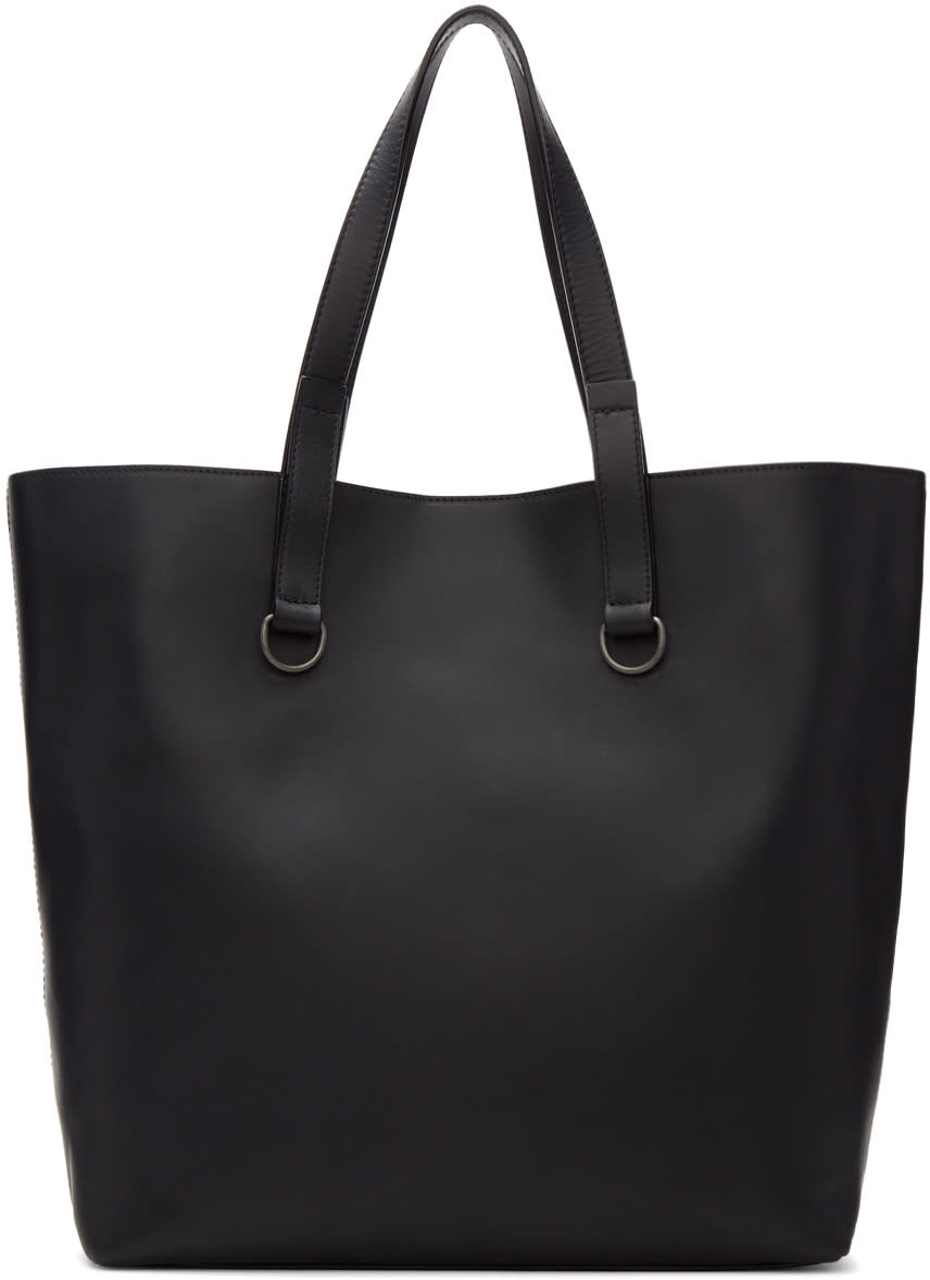 Maison Margiela Black Leather Shopping Tote